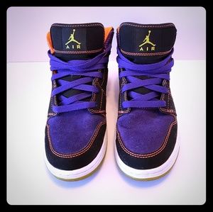 Air Jordan 1 Phat Gs Black Purple Orange-green